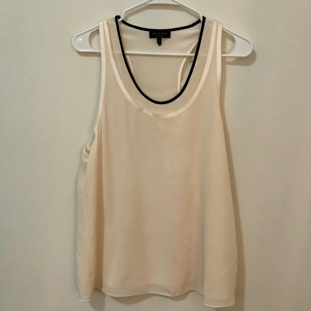 Rag & Bone Silk Layered Tank Top Size S